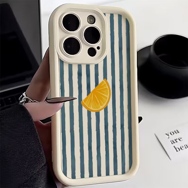 Xiaomi Redmi Note 14 - Listrado limão fatia padrão caso de