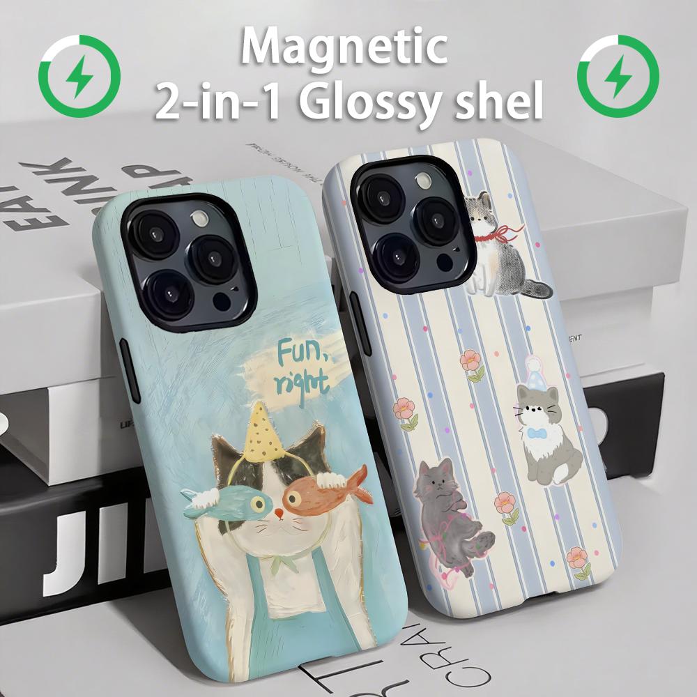Apple Iphone 15 - Gatos e cães bonitos caso de