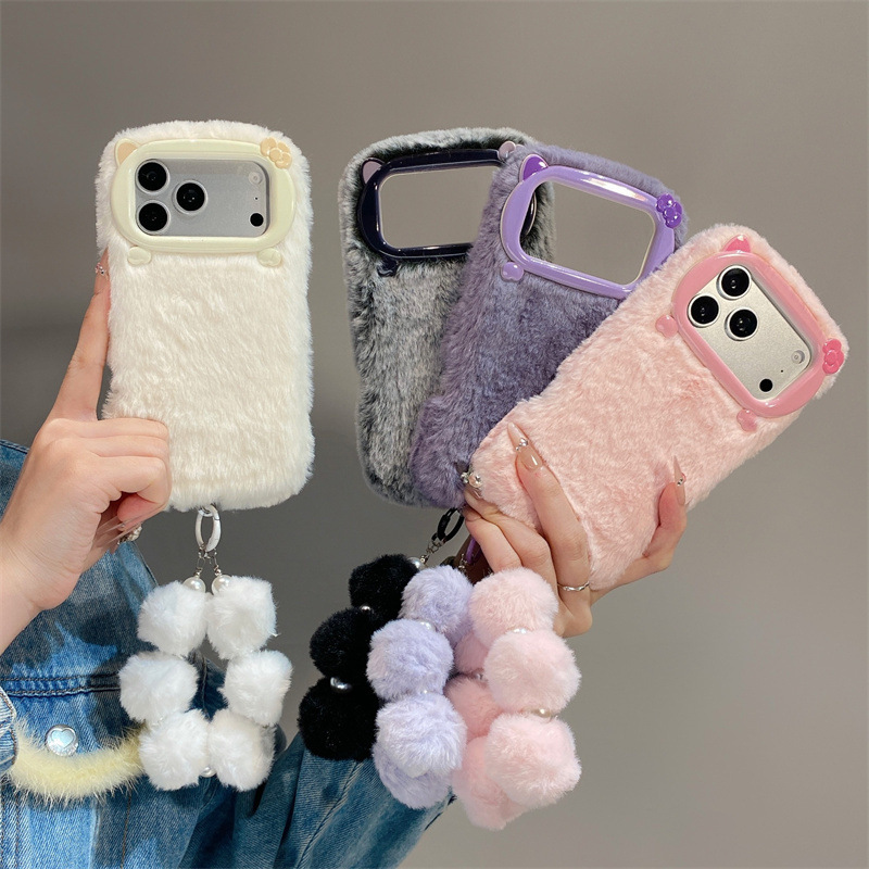 Apple Iphone 15 - Capa de Celular Luxuosa de Pelúcia
