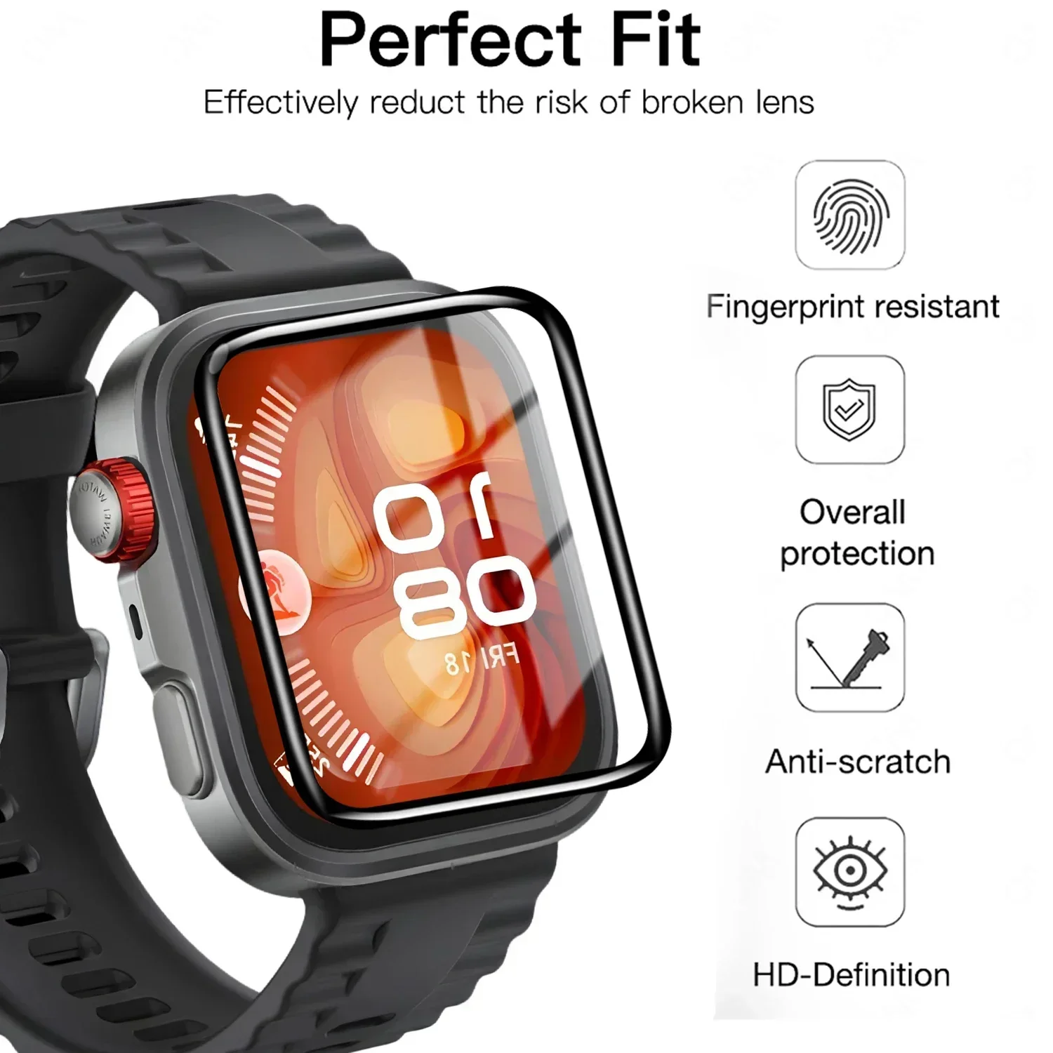 5 pçs filme temperado para hua - Smartwatch Screen Film avaliação e preço